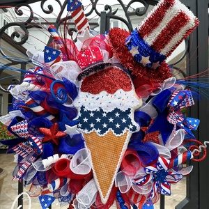 Fourth of July wreath